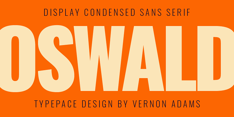 oswald free bold font for ads