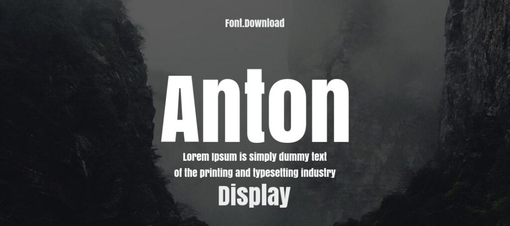 anton free font