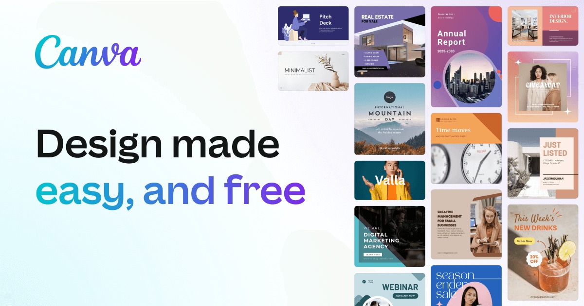 the best free Canva templates for business and personal use in 2025